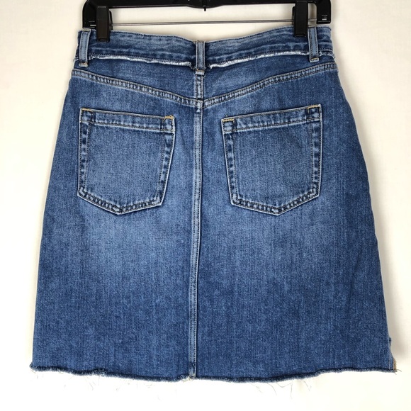 Vince Camuto denim skirt with raw hem - Picture 4 of 5